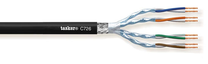 Cable LAN 7 S-F.T.P. in PVC 4x2x0,14mm²