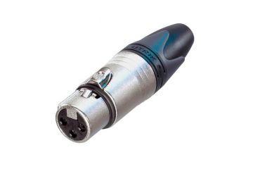 Female XLR 3 pin connector with silver contacts